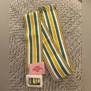 NWT Vintage Striped Belt with Buckle